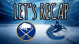 My Buffalo Sabres at Vancouver Canucks game 5 recap