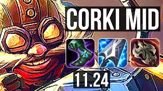 CORKI vs TRYNDA (MID) | Rank 3 Corki, 7 solo kills | NA Grandmaster | 11.24