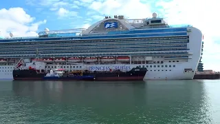 Crown Princess Cruise Ship Up Close Sail Past