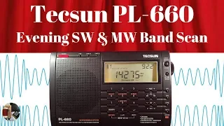 Tecsun PL-660 Evening Shortwave & MW Band Scans