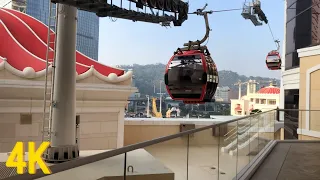 4K Skycab Cable Car Full Ride at Wynn Palace Macau | Sky Gondolar Ride