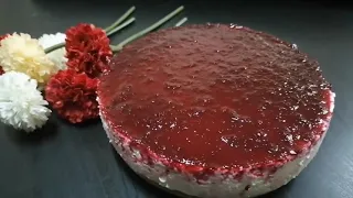 Eid Special Dessert | Strawberry Cheese Cake | Cake Recipe | Homemade creamy cake | No bake cake
