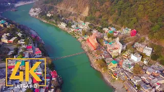 Rishikesh, Dehradun, Himalaya - 4K Urban Documentary Film - Trip to India (NO Narration)