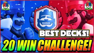 20 WIN CHALLENGE BEST DECKS | TOP 3 BEST DECKS that work in EVERY CHALLENGE - CLASH ROYALE