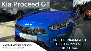 Kia Proceed GT MY2024 [1.6 T-GDI 204KM 7DCT] wersja GT + TEC + AEB + PRE w kolorze Blue Flame | 4K