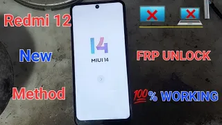 How to Redmi note 12 Miui 14 FRP Bypass Unlock 🔓 💯%💯% Working No Pc No Desktop Reset Backup Activity