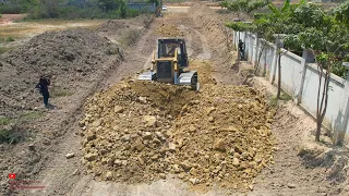 New Episode Komatsu Dozer Skills Design New Road Construction Foundation Processing With Dump Trucks