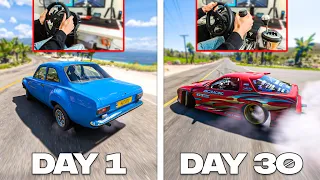 30 Days DRIFT PROGRESSION With a Steering Wheel!