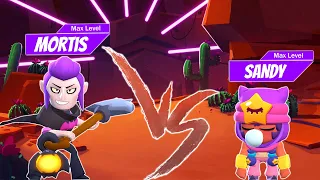 MORTIS vs SANDY | 1v1 Savaşçı Karşılaştırmaları | Brawl Stars