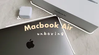 Macbook Air M1 unboxing (Space Grey)