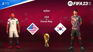 FIFA 23 - USA vs. South korea - FIFA World Cup Qatar Final | PS5 Gameplay [4K 60FPS] Next Gen