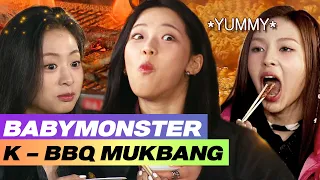 BABYMONSTER's 'Korean BBQ' Samgyeopsal 🍖 & Ramyeon Mukbang🍜