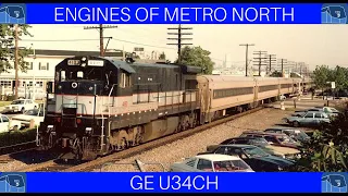 Engines of Metro North General Electric U34CH