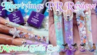 Mermaid Tails Set| @Libertybugs PR Gel Polish Review | 4XL Acrylic Nails #acrylic #blingbling