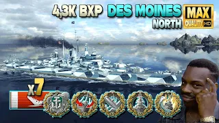 Des Moines: Excellent game for huge 4,3k bxp! World of Warships