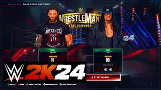 WWE 2K24 - Roman Reigns VS The Undertaker