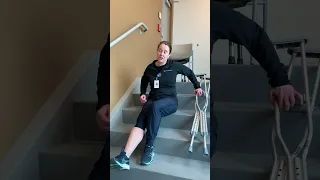 Post-op stairs non weight bearing up/down on buttocks