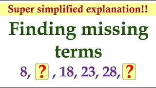 Finding the Missing Terms in a Sequence