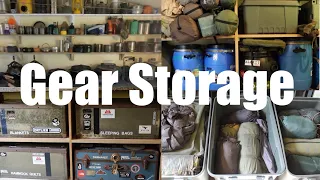 Kit/Gear Storage. How  I store my Camping, Bushcraft, Cooking and Canoe Gear at Home.