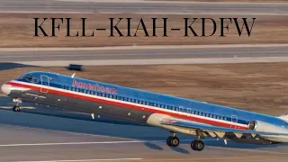 X-Plane 11| Rotate MD-80?| KFLL-KIAH-KDFW| 757 and MD80| Fort Lauderdale Houston and Dallas!