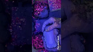 First block from the 4/1/23 purple Pao-sted gym chalk crush 💜✨💜 | #shorts | ASMR | Satisfying