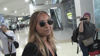 'JESS MAUBOY - in fantastic mood at Melbourne Airport ahead of Logies' 22/4/17