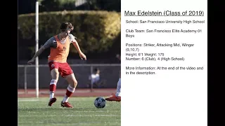 Max Edelstein Class of 2019 2017-2018 Soccer Highlights