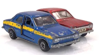 Ford Escort Dinky No. 168 full restoration. Diecast model toy.