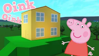 Building PEPPA PIGS HOUSE in Bloxburg! (chaos)