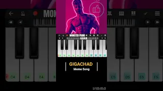 GIGACHAD Meme Song In Walkband | Phonk Music -1 | MONSTER PIANO | Piano Cover Song #shorts #gigachad