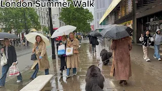 England, London Summer Walk 2024 | Regent Street, Soho Streets, Leicester Square [4K HDR]