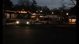 Bee-Line Bus: Orion V & NABI 40LFW Hybrid Route 63C, 64, 65 & 66 Buses @ Scarsdale Railroad Station