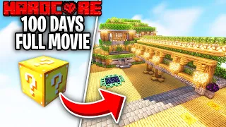 I Survived 100 Days on One Block Lucky Block in Minecraft Hardcore! [FULL MOVIE]