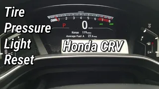 2019 Honda crv tires pressure light reset tpms Calibration tire