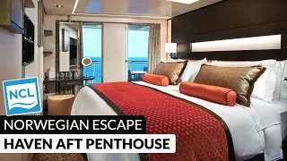 Norwegian Escape | Haven Aft-Facing Penthouse With Master Bedroom HA Tour & Review 4K | NCL Cruises