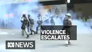 Two people critical after day of violent protests in Hong Kong | ABC News