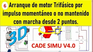 #CaDeSIMU ✅N°6 CADE SIMU 3D: ARRANQUE de un motor Trifásico desde 2 Puntos✅