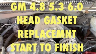 Chevy silverado GMC Sierra  head gasket replacement GM 4.8 5.3 6.0 COMPLETE HEAD GASKET REPLACEMENT