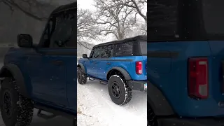 Beautiful Blue Bronco says LET IT SNOW!