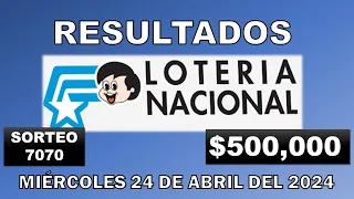 RESULTADO LOTERÍA NACIONAL SORTEO #7070 DEL MIÉRCOLES 24 DE ABRIL DEL 2024 /LOTERÍA DE ECUADOR/