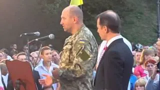 Сергей Мельничук комбат Айдара на съезде Ляшко