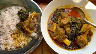 Kashmiri style Mutton aur Saag ki recipe|Maaz te Haakh|Mutton and Collard greens recipe.