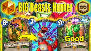 NEW XL BIG Beasts Hunter Deck Defeats Enemies Like NOTHING At Whizbang's Workshop | Hearthstone