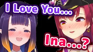 Ina Declares Her Love For Marine 【ENG Sub/Hololive】