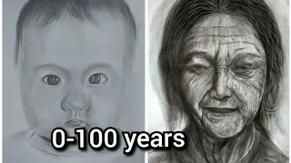 Draw 1 - 100 years of a girl - Mr_Artholic - @dPArtDrawing