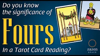Learn the meaning of the Fours in the tarot card deck, while reading tarot