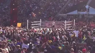 Randy Orton AMAZING RKO on Seth Rollins at CROWD REACTION