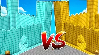 CASTLE OF DIAMOND VS CASTLE OF GOLD! 💰😱 MINECRAFT MAP CONSTRUCTIONS WITH MIKECRACK