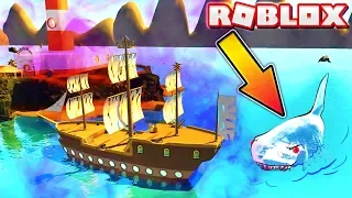 This GHOST Shark Ate Our Flying Dutchman in Shark Bite! (Roblox)