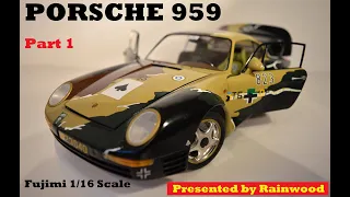 Pt.1 / PORSCHE 959, Fujimi 1:16 Scale, Build process / 포르쉐 959, 후지미 1:16 / PORSCHE 959、フジミ 1:16.